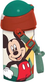 Disney Mickey Nature műanyag szívószálas kulacs akasztóval 500 ml