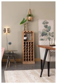 Barna jegenyefenyő bortartó szekrény palackok száma 28, 43,5x118,5 cm Claude – Dutchbone