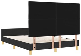 Fekete Ágykeret 160x200 cm Szövet