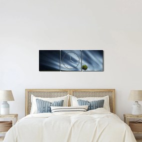 Az aurora borealis képe egy lápvidéken (órával) (90x30 cm)