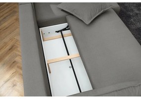 Világosszürke kinyitható sarokkanapé (variálható) Nessa – Bobochic Paris