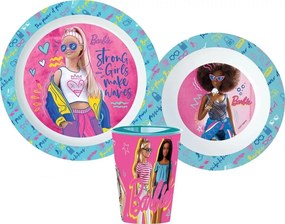 Barbie micro étkészlet szett pohárral