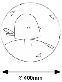 Rabalux 71278 - Gyerekszobai mennyezeti lámpa FOWLY 2xE27/60W/230V