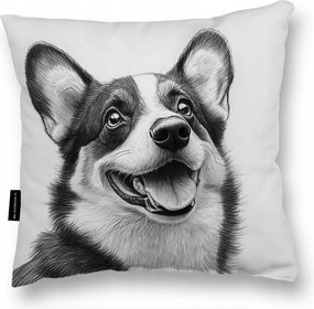 Corgi corgim Kutyapárna 40x40 alvás puha Ajándék nagy kétoldalas Bw