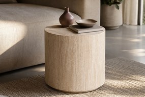 Novula kerek dohányzóasztal 45 cm - travertin