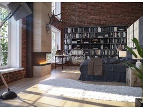 InFire - Beépítehtő BIO kandalló 100x50 cm 3kW fekete