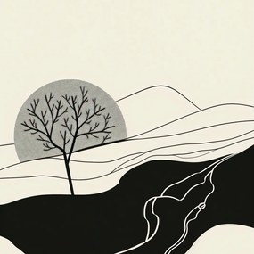 Poszter 50x50cm Hullámos Hold