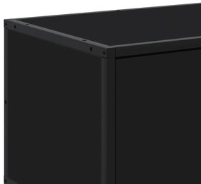 fekete szerelt fa TV-szekrény 180 x 35 x 41 cm