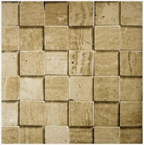 3D vinil tapéta kocka geometrikus beton