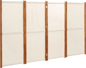 vidaXL fehér 4 paneles térelválasztó 280x180 cm