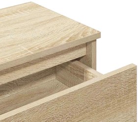 sonoma tölgy színű szerelt fa éjjeliszekrény 40 x 30 x 39 cm