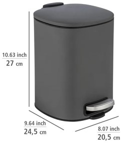 WENKO 24780100 - ALASSIO kosár 20,5 x 27 cm, szürke/fekete