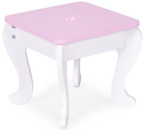 Fésülködőasztal gyerekeknek tükörrel székkel és 7 kiegészítővel