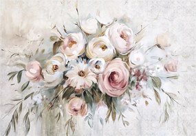 Fotótapéta Rózsa akvarell csokor vinil 416x254 +ragasztó