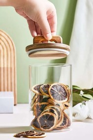 2 részes üveg tárolóedény fedővel 15 cm