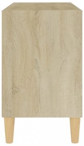 sonoma-tölgyszínű TV-szekrény tömör falábakkal 69,5x30x50 cm