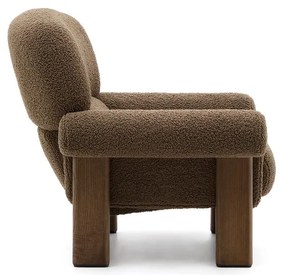 Barna buklé fotel Nema – Kave Home