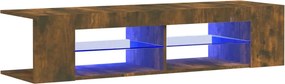 vidaXL füstös tölgy színű TV-szekrény LED-ekkel 135 x 39 x 30 cm
