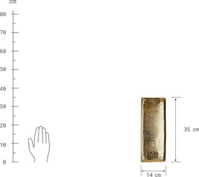 BANQUET dekor tálca, arany 35 x 14cm
