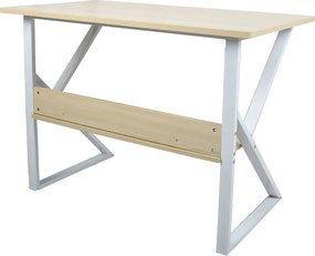 Polcos íróasztal, természetes tölgyfa/fehér, TARCAL 100