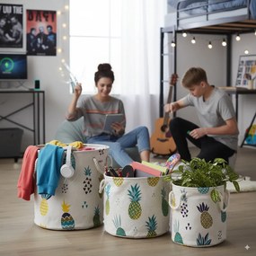 Ananászos tároló kosár 30 x 35 cm - s méret