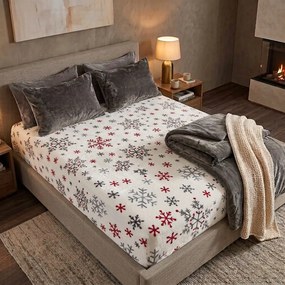 4Home Snowflakes mikroflanel lepedő, 160 x 200 cm