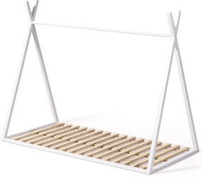 Fehér bükkfa házikó alakú gyerekágy ágyráccsal 90x190 cm Maralis – Kave Home