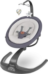 Lionelo - Zenélő babahinta RINA 4xAA Betonszürke + távirányító