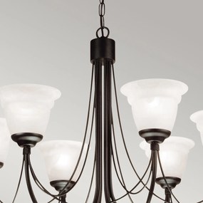 Elstead klasszikus csillár carisbrooke fekete elscb6-black