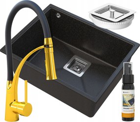 Gránit Napo Függesztett Mosogató Szett Arany