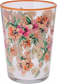 Italos Pohár Italokhoz Nagy Színes Virágos 510 ml