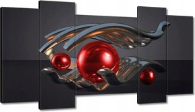 Képek 120x65 Piros gömbök a kézben