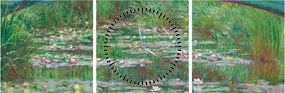 Kép - Claude Monet, The Japanese Footbridge, reprodukciók (órával) (90x30 cm)