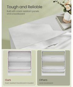 Cipősszekrény 2 billenőajtóval, 3 szintes cipőtartó, 24 x 80 x 102 cm, felhőfehér