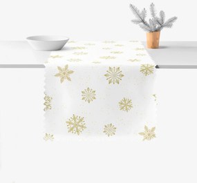 Goldea teflonbevonatú asztali futó - arany hópelyhek 50x120 cm