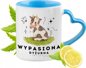 Ügyeleti bögre kék szív alakú füllel Ajándék