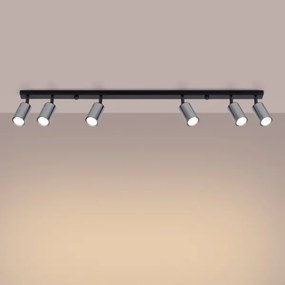 Sollux SL.1372 - Spotlámpa WINX 6xGU10/10W/230V fekete/króm