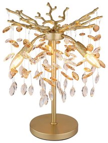 Globo 64138TG - QUEENA asztali lámpa 3xE14/40W/230V arany