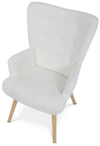 Bouclé WT2 fotel, fehér