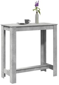 betonszürke szerelt fa bárasztal 102 x 50 x 103,5 cm