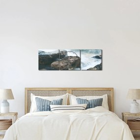 Kép - a víz ereje (órával) (90x30 cm)