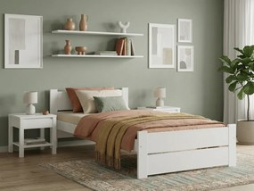 IKAROS DOUBLE ágy 90 x 200 cm, fehér Ágyrács: Lamellás ágyrács, Matrac: Matrace Sommera 18 cm