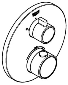 GROHE 24076000 - GROHTHERM termosztátos zuhanycsaptelep, fényes króm