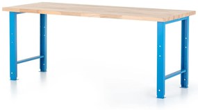 Állítható magasságú műhelyasztal Basic, 200 x 80 cm, kék - ral 5012