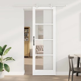 Csúszóajtó Fehér 78 x 232 cm Fa és fém