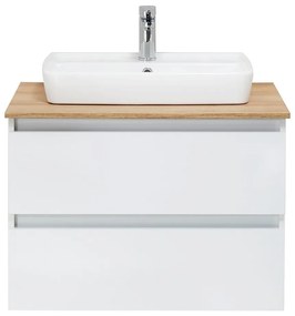 Fehér függő szekrény mosdókagyló nélkül 75x53 cm Set 360 - Pelipal