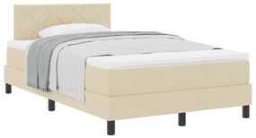 Box Spring Ágy Matraccal Krém 120x200 cm Szövet