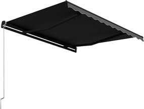 Antracitszürke kézzel behúzható napellenző 350 x 250 cm
