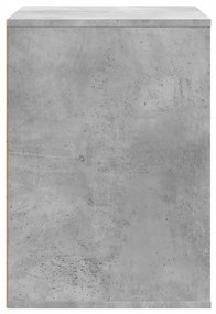 betonszürke szerelt fa fiókos sarokszekrény 80 x 41 x 58 cm