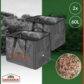 DIOX kerti aprítógép/aprító+2x 60l zsák, 3100W fekete/zöld Gardebruk